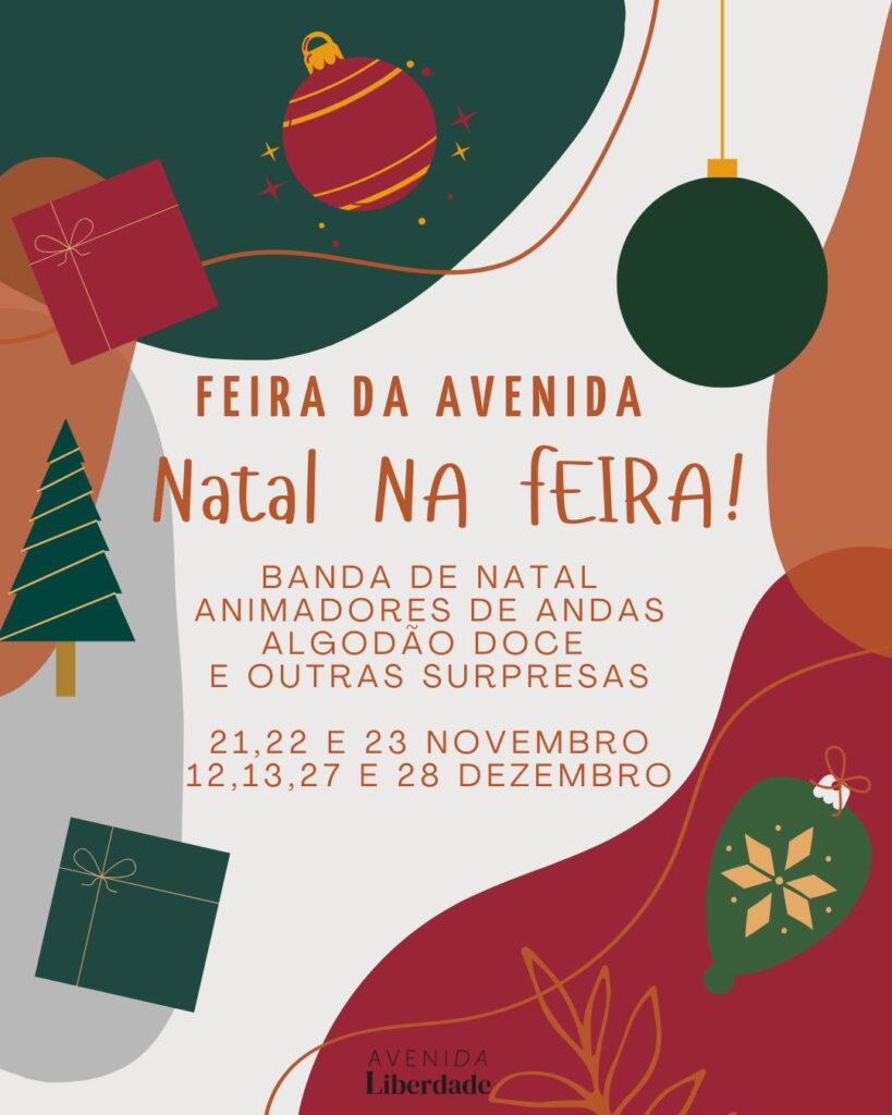 Banda de Natal, personagens de andas, algodão doce, e outras surpresas animam a Feira da Avenida