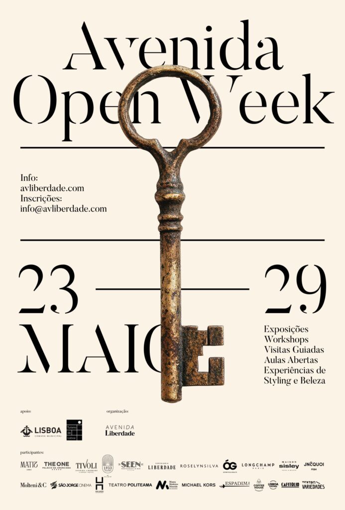 Exposições, workshops, visitas guiadas, aulas abertas e experiências de styling na Avenida da Liberdade